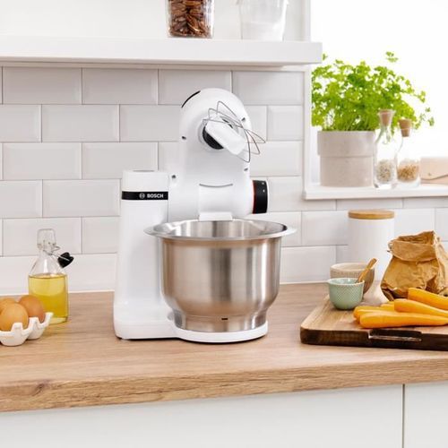 Kitchen machine Serie 2 BOSCH - Robot de cuisine - 700W - 4 vitesses + turbo - Bol mélangeur inox 3,8 L - Blender 1,25 L - Blanc - Photo n°2; ?>