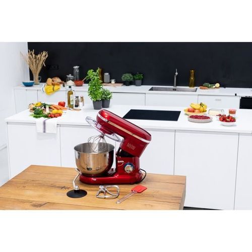Kitchen Move - Robot patissier multifonction BAT-1519 - 1500W - Bol 5.5L - DALLAS - Rouge acier - Photo n°3; ?>