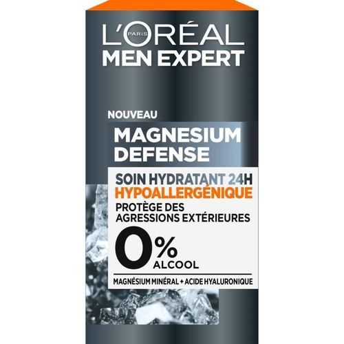 L'OREAL PARIS Magnesium Defense Soin Hydratant 24H Hypoallergénique 0% - 50 ml - Photo n°2; ?>