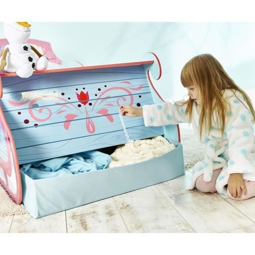 LA REINE DES NEIGES Lit enfant fille Traîneau avec rangement 70 * 140 cm - Worlds Apart - Photo n°3; ?>