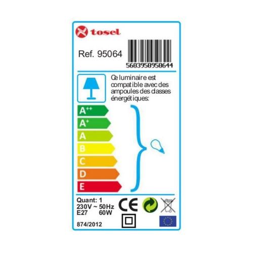 Lampadaire Cloche E27 23 W 150 cm Gris - Photo n°2; ?>