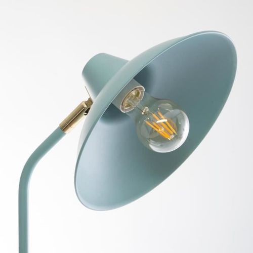 Lampadaire droit en métal - E27 - 25 W - H. 155 cm - Vert - Photo n°2; ?>