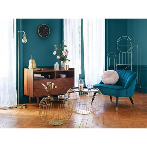 Lampadaire droit Metal Keli - Doré - H 150 cm - Photo n°2; ?>