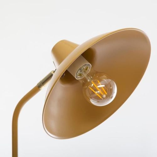 Lampadaire en métal - E27 - 25 W - H. 155 cm - Ocre - Photo n°2; ?>