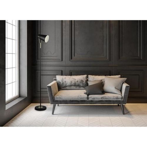 Lampadaire en métal incandescent a tete orientable - Ø 23 x H 150 cm - Noir - Photo n°2; ?>