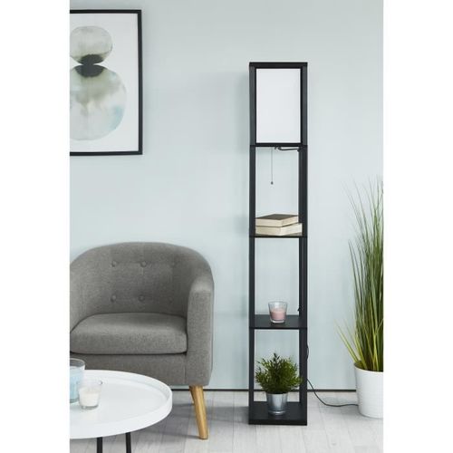 Lampadaire étageres BEGO 3 étages - H 160 cm - Noir - Photo n°3; ?>