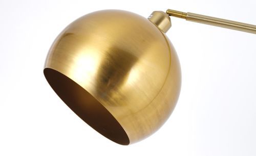 Lampadaire métal brossé doré Lastra - Photo n°3; ?>