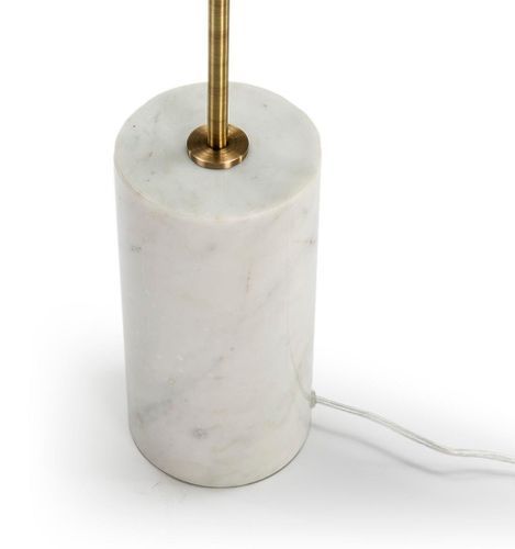 Lampadaire métal doré et pied marbre blanc Ticipa - Photo n°2; ?>