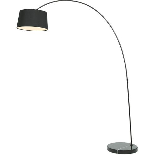 Lampadaire tissu noir et pied métal Ritchy - Photo n°2; ?>