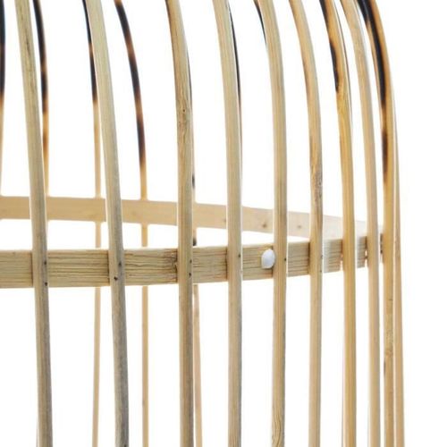 Lampadaire trépied en bambou - H 73,5 cm - Beige - Photo n°2; ?>