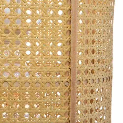 Lampe a poser cannage - H 28 cm - Beige - Photo n°3; ?>