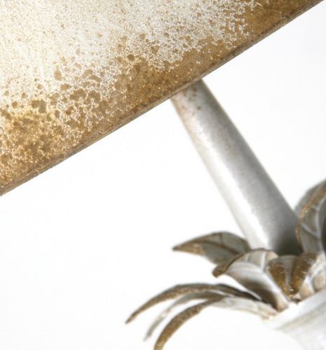 Lampe à poser métal blanc et doré vieilli Asad - Photo n°2; ?>