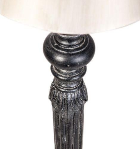 Lampe à poser provençale bois noir vieilli Vasco - Photo n°2; ?>
