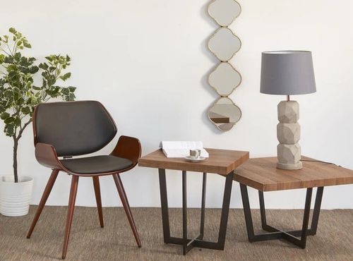 Lampe de table beton gris Bety H 69 cm - Photo n°2; ?>