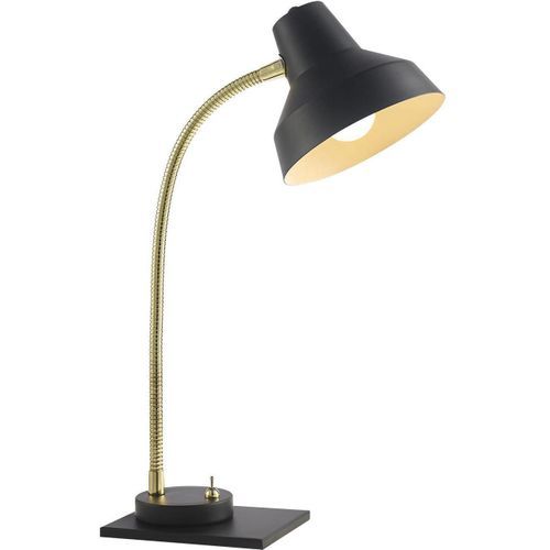 Lampe de bureau métal noir et doré Lechor - Photo n°2; ?>
