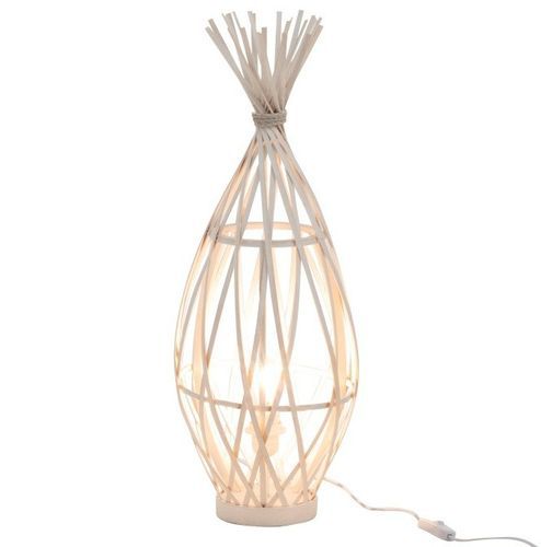 Lampe de table bambou blanc Azura - Lot de 2 - Photo n°2; ?>