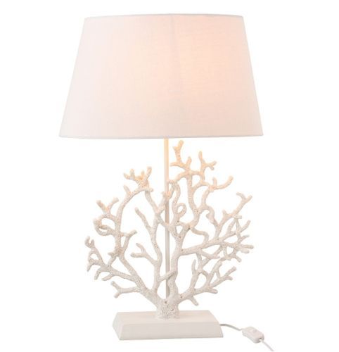 Lampe de table corail résine blanche Ettis - Lot de 2 - Photo n°2; ?>
