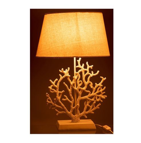 Lampe de table corail résine blanche Ettis - Lot de 2 - Photo n°3; ?>