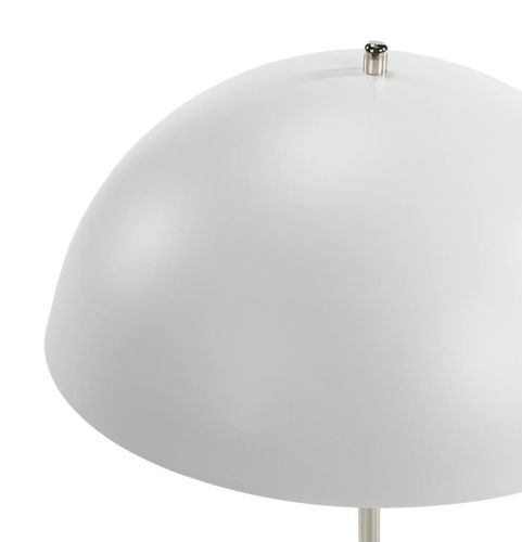 Lampe De Table Métal Blanc Et Pied Métal Nickel Onash 8 Lampe de table métal blanc et pied métal nickel Onash - Photo n°2; ?>