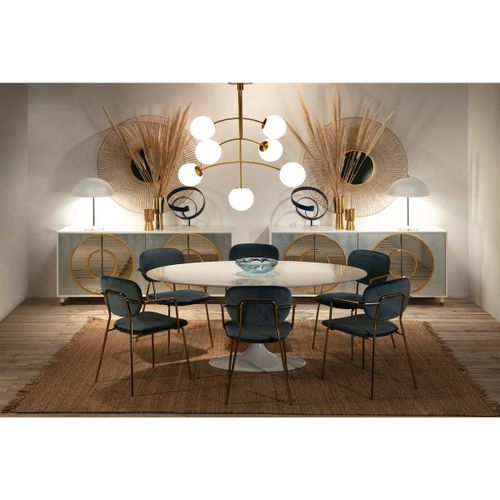 Lampe De Table Métal Blanc Et Pied Métal Nickel Onash 9 Lampe de table métal blanc et pied métal nickel Onash - Photo n°3; ?>