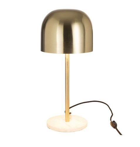 Lampe de table métal doré et marbre blanc Narsh - Lot de 2 - Photo n°2; ?>