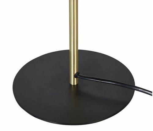 Lampe de table métal noir et pied métal doré Pino - Photo n°3; ?>