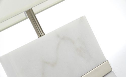 Lampe de table tissu et pied marbre blanc Raegil - Photo n°2; ?>