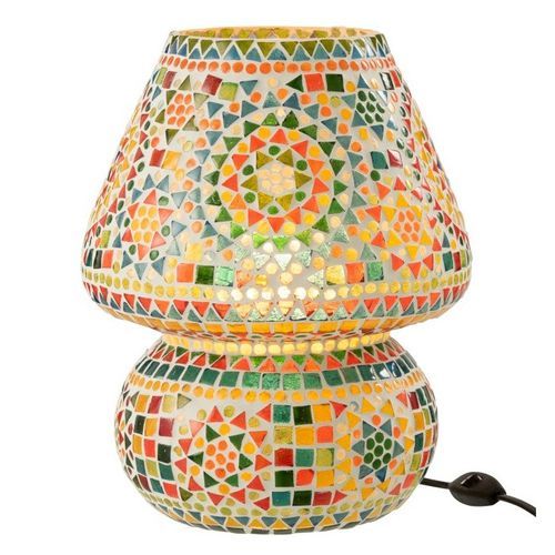Lampe de table verre multicolore Veeda H 30 cm - Photo n°2; ?>