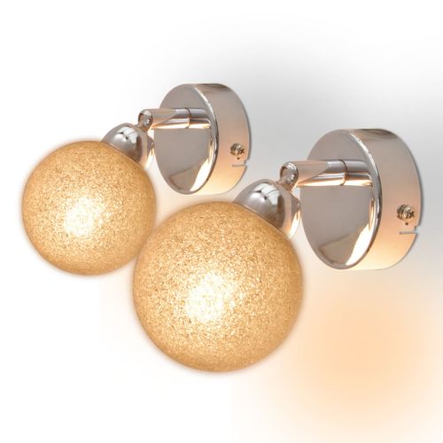 Lampe murale 2 pcs G9 Chromé - Photo n°2; ?>