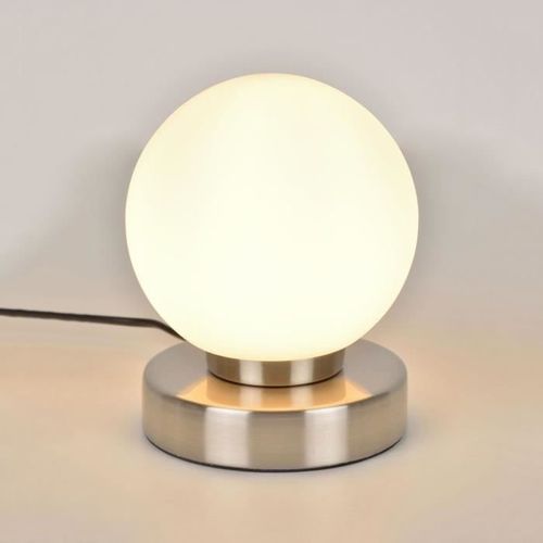 Lampe Seventy Touch¯ ON/OFF - Métal et verre - E14 - Ø12 cm - Alu brossé - Photo n°3; ?>