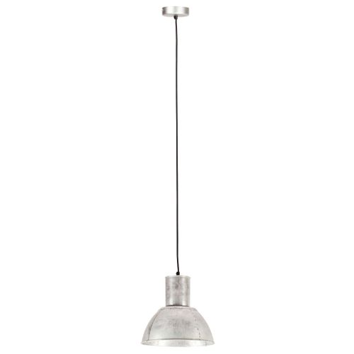 Lampe suspendue 25 W Argenté Rond 28,5 cm E27 - Photo n°3; ?>