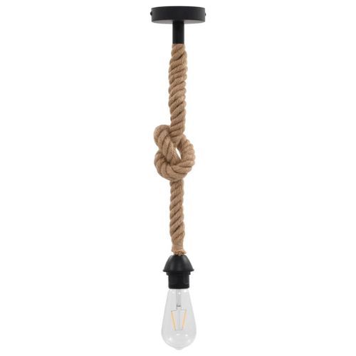 Lampe suspendue avec fil recouvert de corde E27 - Photo n°2; ?>