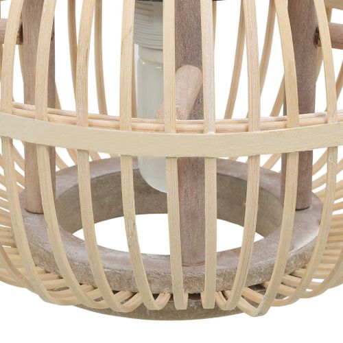 Lampe suspendue Blanc Osier 40 W 30x22 cm Globe E27 - Photo n°3; ?>