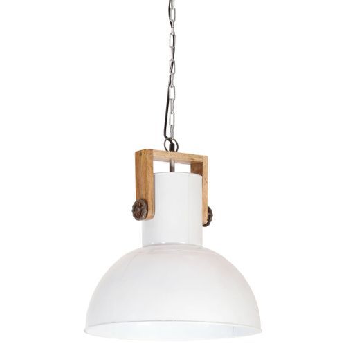 Lampe suspendue industrielle 25 W Blanc Rond Manguier 42 cm E27 - Photo n°3; ?>