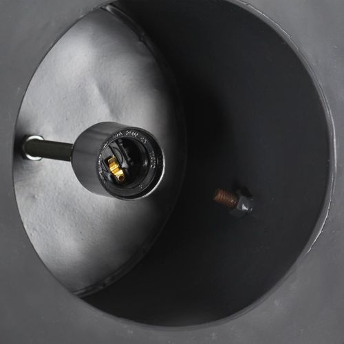 Lampe suspendue industrielle 25 W Gris Rond Manguier 52 cm E27 - Photo n°2; ?>