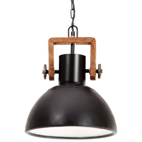 Lampe suspendue industrielle 25 W Noir Rond 30 cm E27 - Photo n°3; ?>