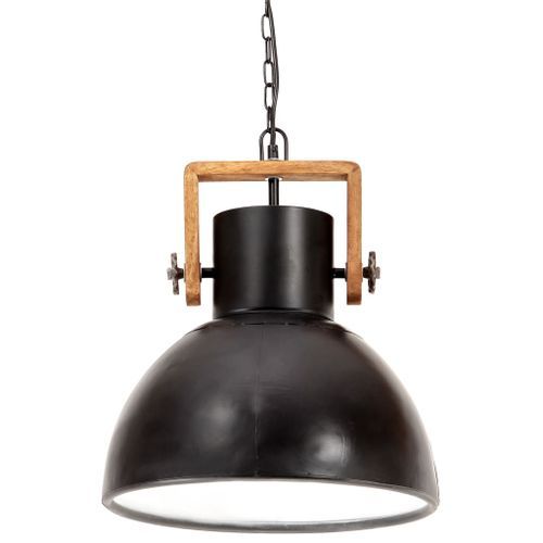 Lampe suspendue industrielle 25 W Noir Rond 40 cm E27 - Photo n°3; ?>