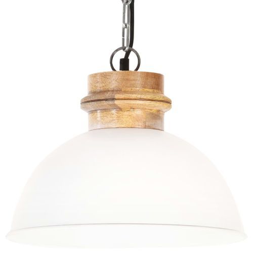 Lampe suspendue industrielle Blanc Rond 32 cm E27 Manguier - Photo n°3; ?>