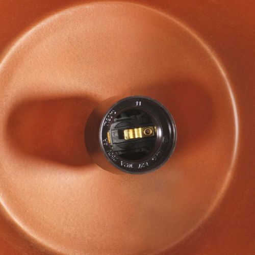 Lampe suspendue industrielle Cuivre Fer et bois solide 46cm E27 - Photo n°2; ?>