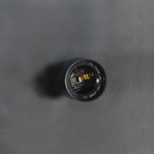 Lampe suspendue industrielle Gris Fer et bois solide 23 cm E27 - Photo n°2; ?>