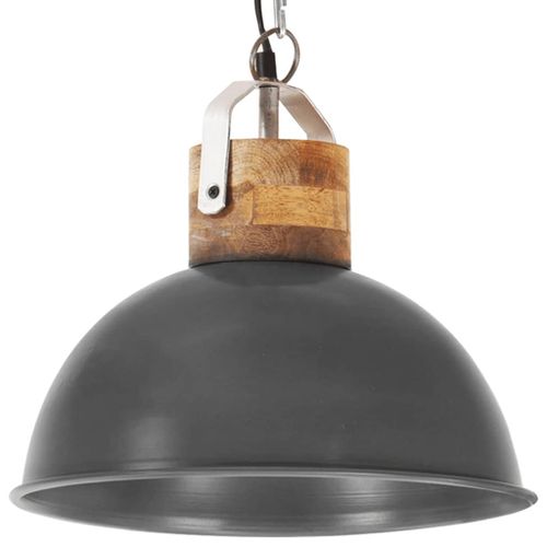 Lampe suspendue industrielle Gris Rond 32 cm E27 Manguier 2 - Photo n°3; ?>