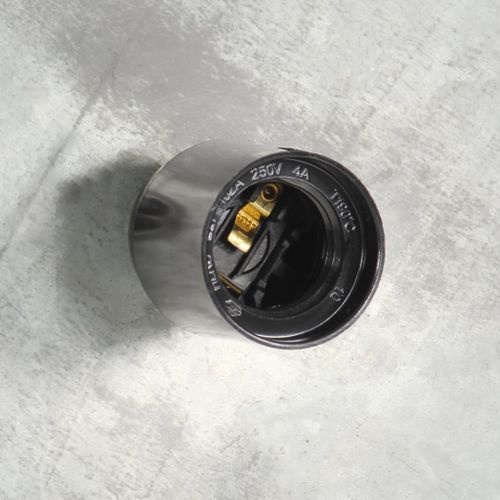 Lampe suspendue industrielle vintage 25 W Argenté Rond 41cm E27 - Photo n°2; ?>