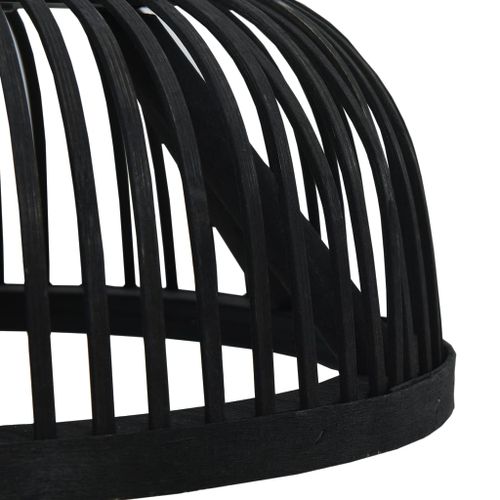 Lampe suspendue Noir Bambou 37x15,5 cm 40 W Demi-cercle E27 - Photo n°3; ?>