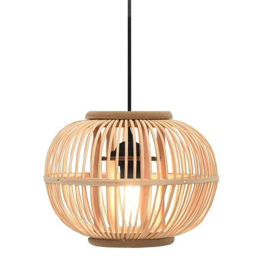 Lampe suspendue Osier 40 W 30x22 cm Globe E27 - Photo n°2; ?>