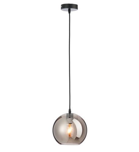 Lampe suspension boule verre argenté Liath H 205 cm - Photo n°2; ?>