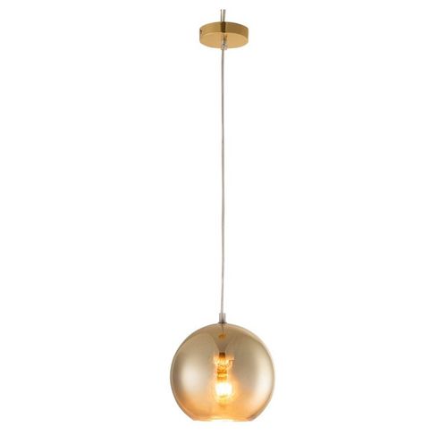 Lampe suspension boule verre doré Narsh 21 cm - Photo n°2; ?>
