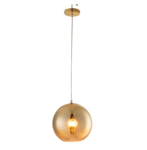 Lampe suspension boule verre doré Narsh 26 cm - Photo n°2; ?>