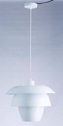 Lampe suspension métal blanc Ida 38 cm - Photo n°2; ?>