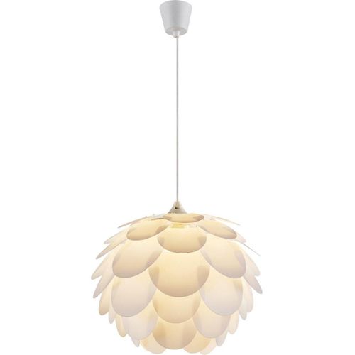 Lampe suspension métal blanc Amina - Photo n°2; ?>