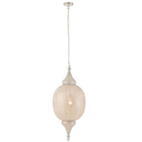 Lampe suspension métal blanc Omani H 164 cm - Photo n°2; ?>